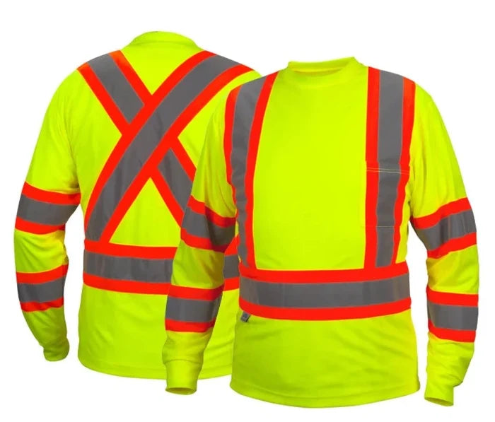 Pyramex Long Sleeve X - Back Safety Shirt With Drawstring Hood - RCLTS31