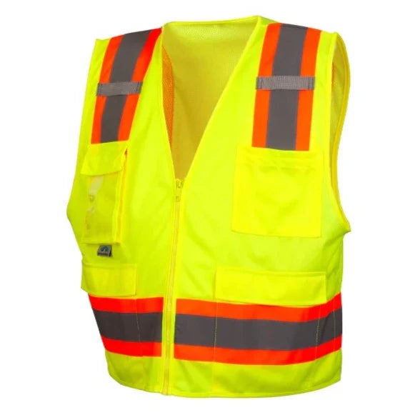 Pyramex® Hi Vis Lightweight Surveyor Safety Vest - RVZ24CP