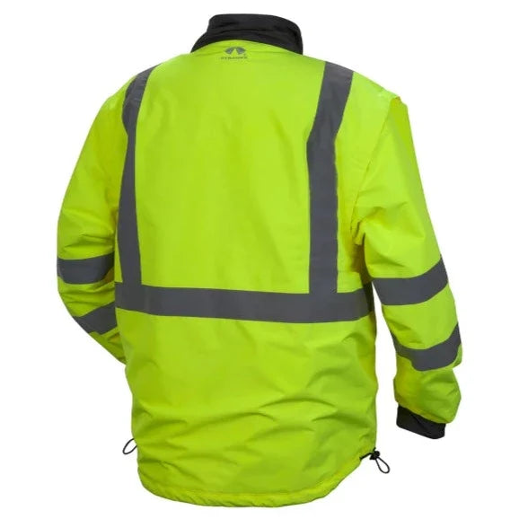 Pyramex Hi Vis Reversible Windbreaker Weatherproof 4 in 1 Bomber Safety Jacket - ANSI Class 3 - RJR34