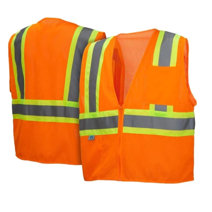 Pyramex® Hi Vis Self Extinguishing Two Tone Mesh Safety Vest - Class 2  - RVZ22SE
