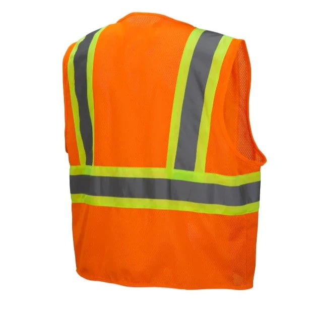 Pyramex® Hi Vis Self Extinguishing Two Tone Mesh Safety Vest - Class 2  - RVZ22SE