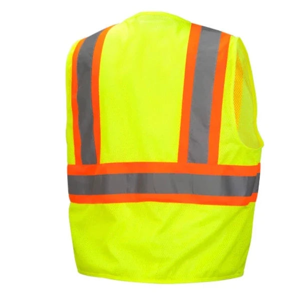 Pyramex® Hi Vis Self Extinguishing Two Tone Mesh Safety Vest - Class 2  - RVZ22SE