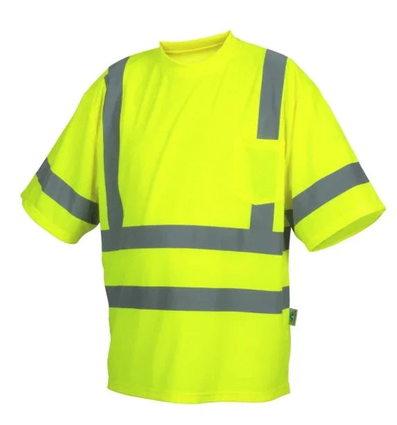 Pyramex Hi-Vis Short Sleeve Moisture Wicking Safety Shirt - Class 3 - RTS34