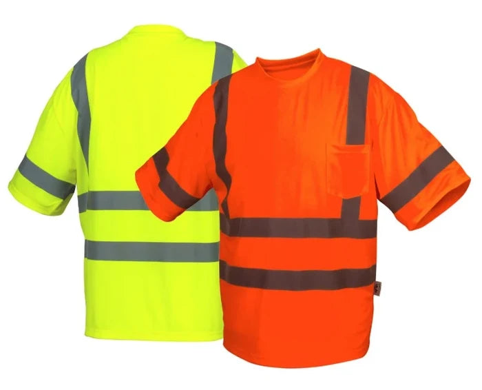 Pyramex Hi-Vis Short Sleeve Moisture Wicking Safety Shirt - Class 3 - RTS34