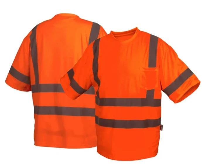 Pyramex Hi-Vis Short Sleeve Moisture Wicking Safety Shirt - Class 3 - RTS34