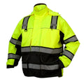 Pyramex Hi Vis Waterproof Quilted Interior - ANSI Class 1 - Reflective Safety Parka Jacket - RPB36