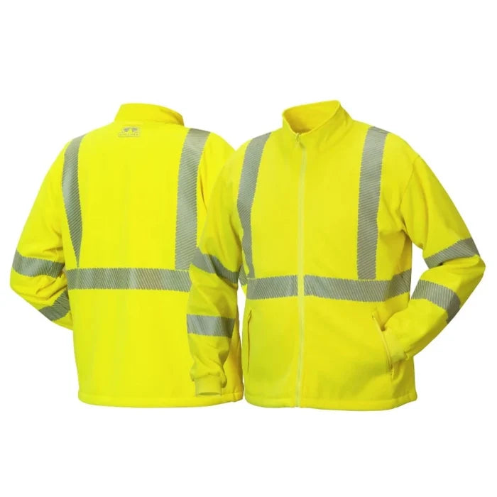 Pyramex Hi Vis Waterproof Zipper Closure - Detachable Hood - ANSI Class 3 Parka Safety Jacket - RPB38