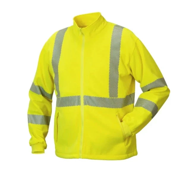 Pyramex Hi Vis Waterproof Zipper Closure - Detachable Hood - ANSI Class 3 Parka Safety Jacket - RPB38