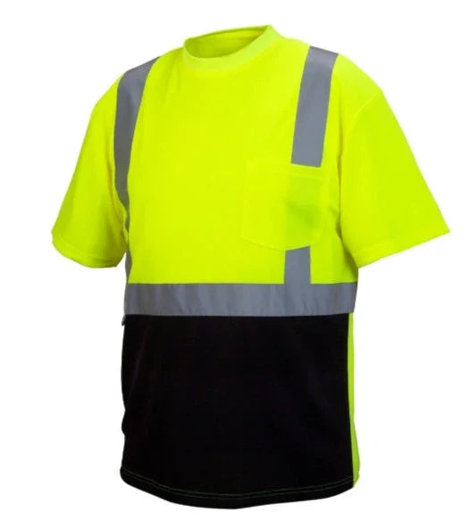 Pyramex Hi-Vis Lightweight Black Bottom - Safety Shirt - RTS21B
