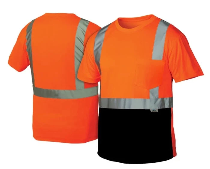 Pyramex Hi-Vis Lightweight Black Bottom - Safety Shirt - RTS21B