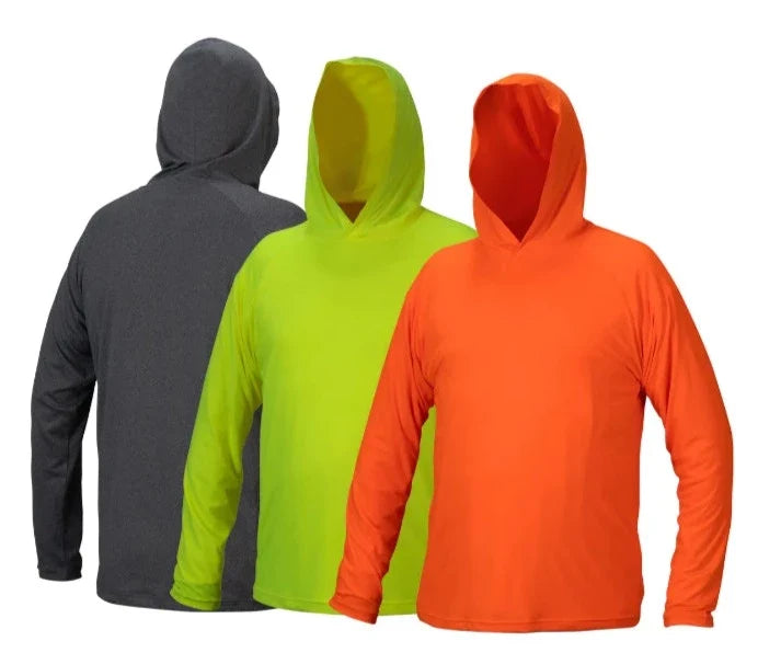 Pyramex Hi-Vis Long Sleev Pullover Hoodie - UPF Protection - RLPH1NS