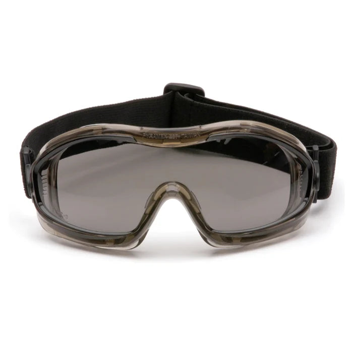 Pyramex® Low Profile Chemical Splash With Direct Ventilation - Anti-Glare Frame  Safety Goggle