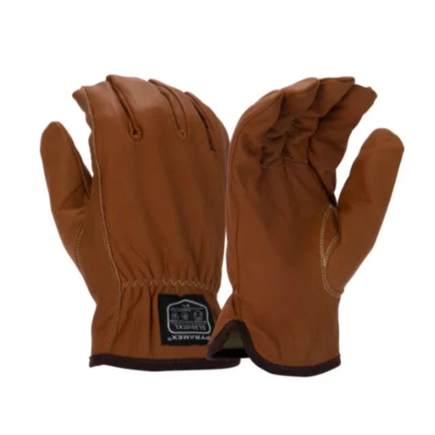Pyramex® Premium Goatskin Leather Driver ANSI Cut Level A5 Safety Gloves - GL3010CK