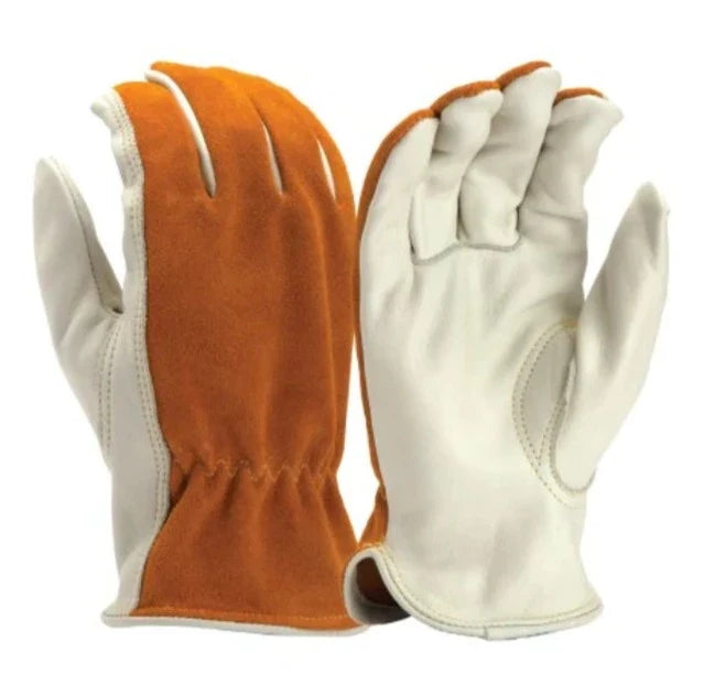 Pyramex Premium Grain-Split Cowhide Leather Driver Safety Gloves - GL2008K
