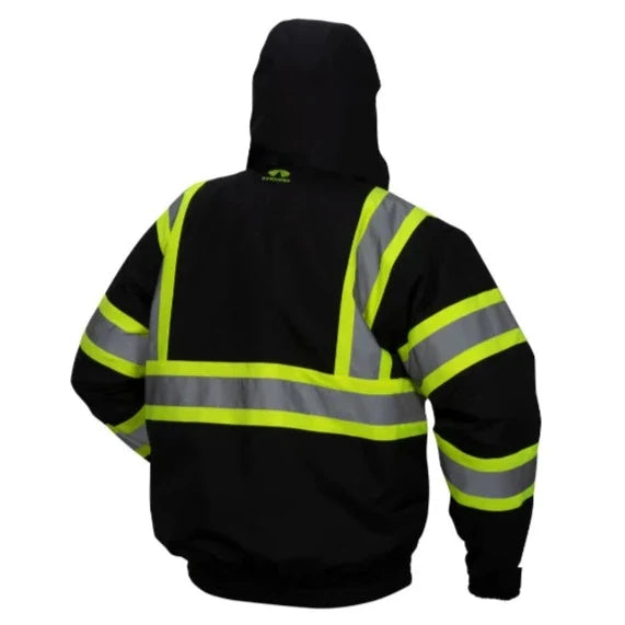 Pyramex Quilted Built - In Liner - Waterproof Bomber Safety Jacket ANSI Class 1 - RJ37