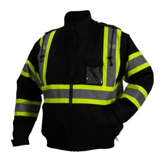 Pyramex Quilted Built - In Liner - Waterproof Bomber Safety Jacket ANSI Class 1 - RJ37