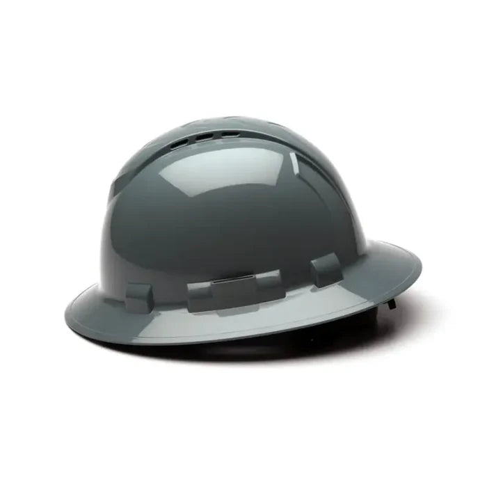 Pyramex® Ridgeline Full Brim Hard Hat - Vented - 4-Point Ratchet Suspension - HP541V