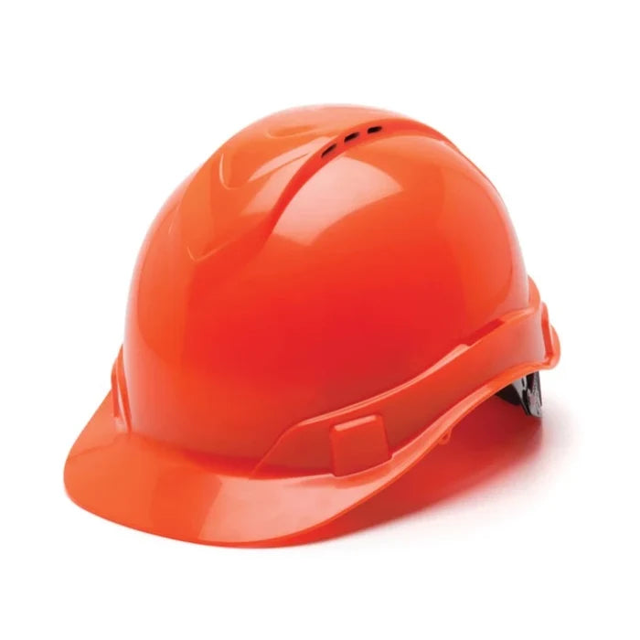 Pyramex® Ridgeline Hard Hat - Vented - 4-Point Ratchet Suspension - Rear Padded Suspension