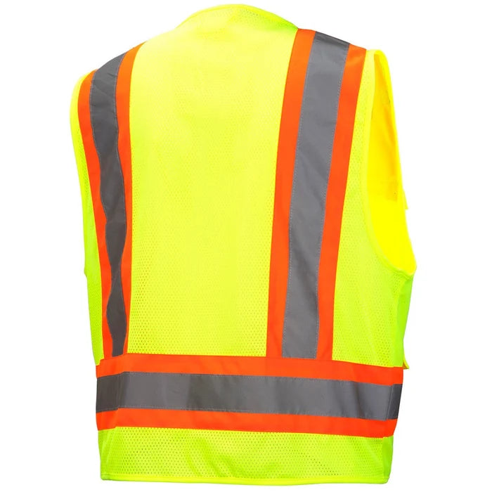 pyramex-type-r-class-2-two-tone-surveyor-safety-vest-with-pocket-yellow-lime-rvz24-series