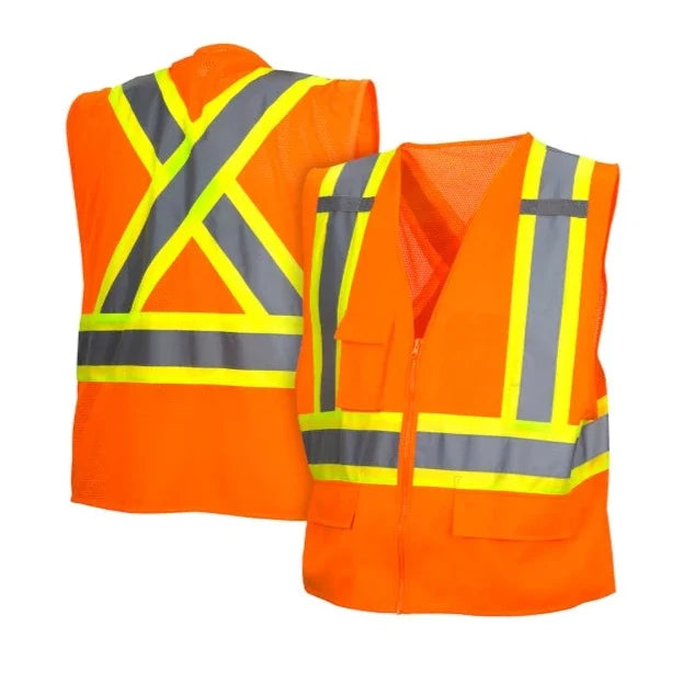Pyramex® X-Back Two-Tone Surveyor Class 2 Safety Vest - RCZ24