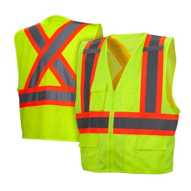 Pyramex® X-Back Two-Tone Surveyor Class 2 Safety Vest - RCZ24