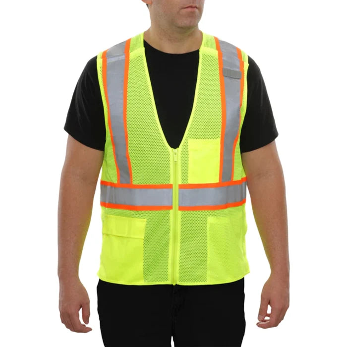 Reflective Apparel® Hi-Vis 5PT Breakaway - X Back Safety Vest - ANSI Class 2 - 505SX