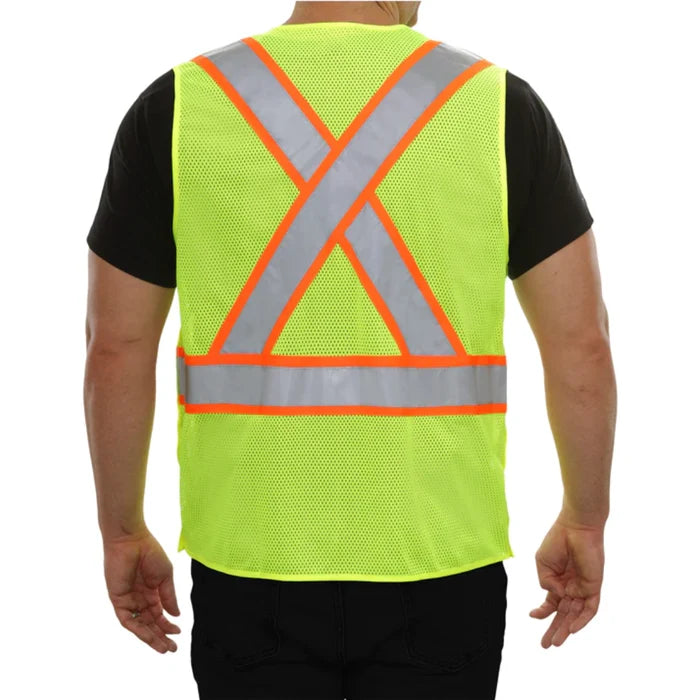 Reflective Apparel® Hi-Vis 5PT Breakaway - X Back Safety Vest - ANSI Class 2 - 505SX