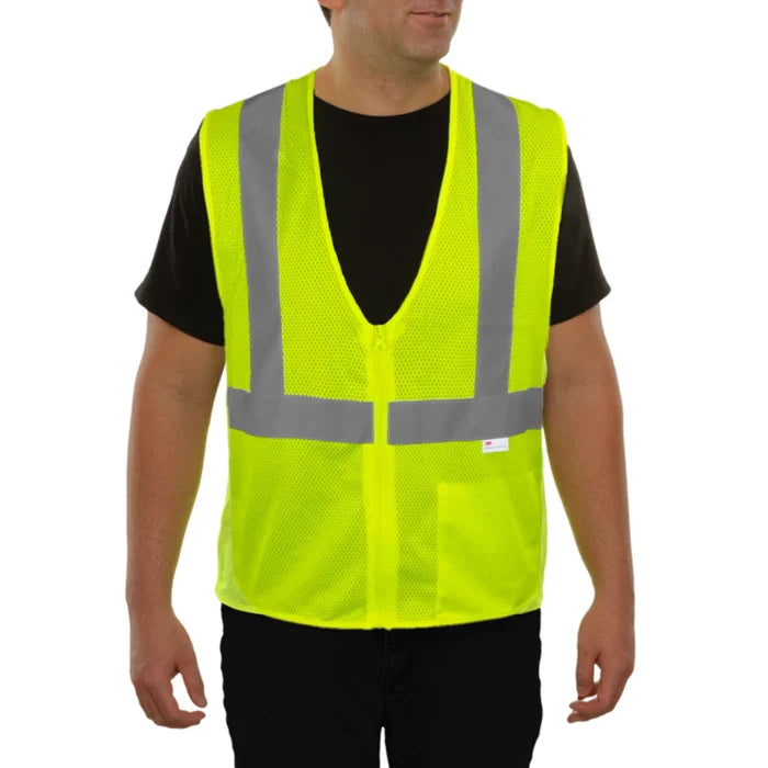 Reflective Apparel® Hi-Vis Economy Mesh Safety Vest Zipped - ANSI Class 2 - 581ET