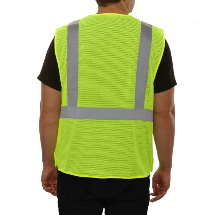 Reflective Apparel® Hi-Vis Economy Mesh Safety Vest Zipped - ANSI Class 2 - 581ET
