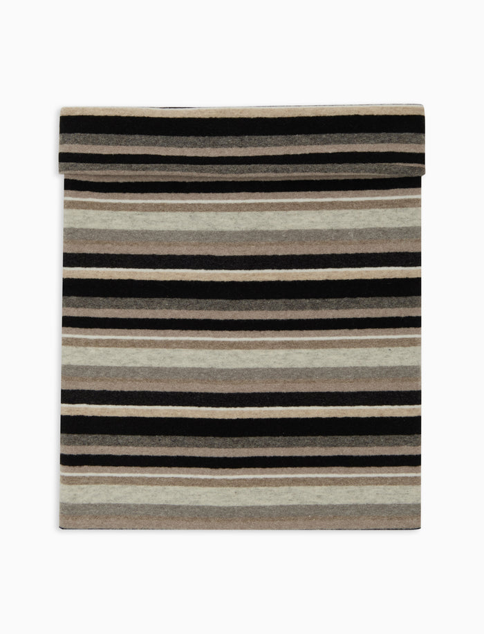 Scaldacollo multiuso unisex pile nero righe multicolor - Gallo 1927 - Official Online Shop