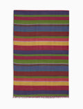 Sciarpa unisex cotone, viscosa e lino righe multicolor fucsia - Gallo 1927 - Official Online Shop