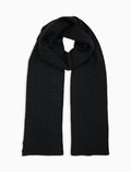 Sciarpa unisex lana, seta e cashmere grigio a coste tinta unita - Gallo 1927 - Official Online Shop
