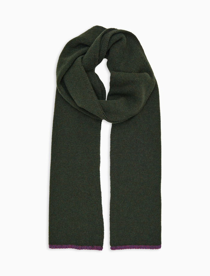 Sciarpa unisex lana verde tinta unita - Gallo 1927 - Official Online Shop