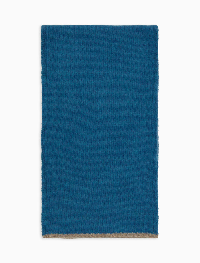 Sciarpa unisex puro cashmere azzurra tinta unita - Gallo 1927 - Official Online Shop