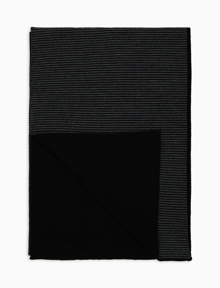 Sciarpa uomo lana nero righe windsor - Gallo 1927 - Official Online Shop