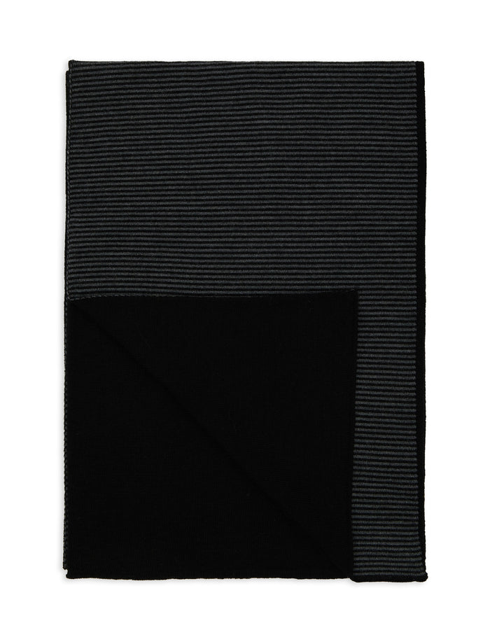 Sciarpa uomo lana nero righe windsor - Gallo 1927 - Official Online Shop