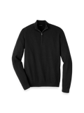 Product Image of Silk Cotton Cashmere Quarter Zip Mock Neck Sweater-Black