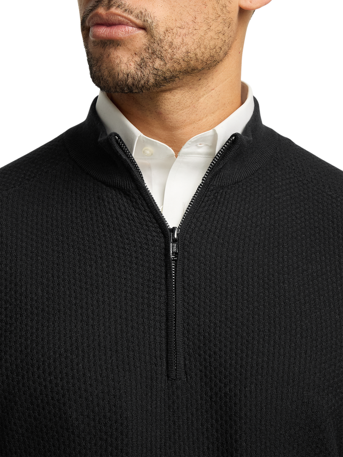 Alternate Image of Silk Cotton Cashmere Quarter Zip Mock Neck Sweater-2