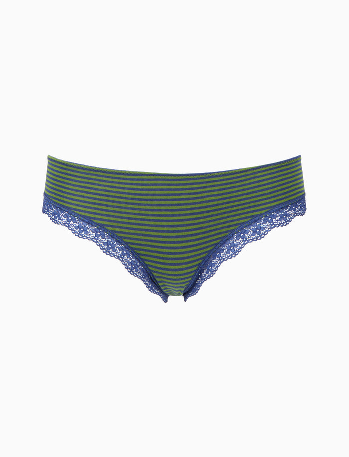 Slip brasiliana intimo donna cotone blu righe windsor - Gallo 1927 - Official Online Shop