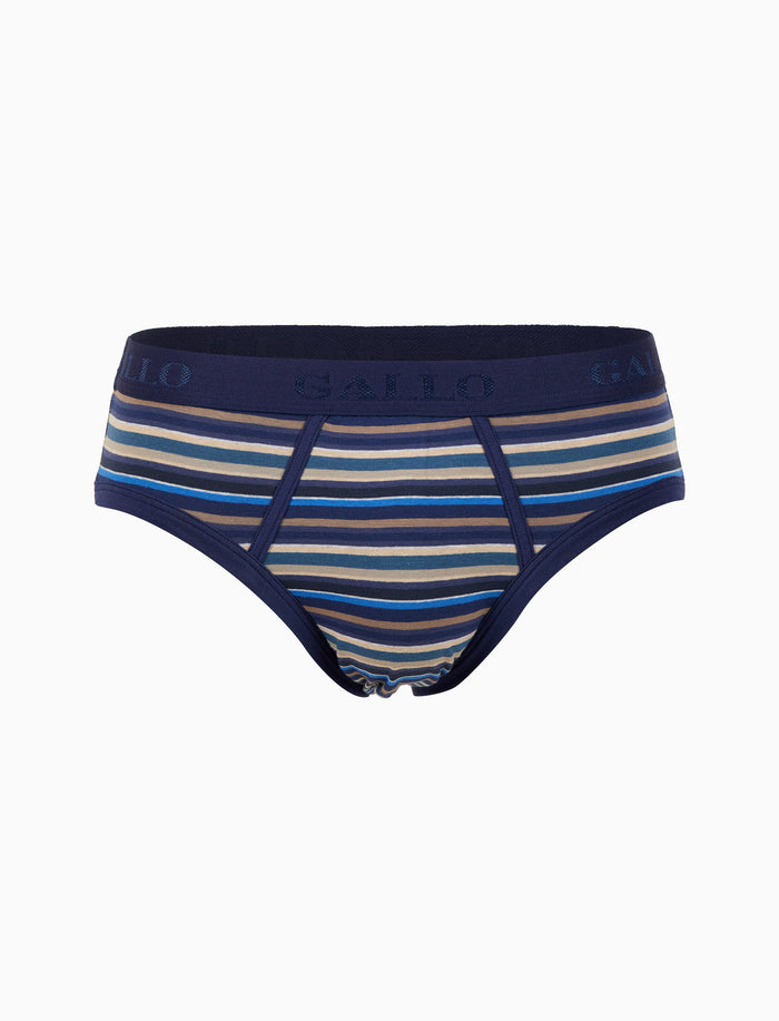 Slip intimo uomo cotone blu righe multicolor - Gallo 1927 - Official Online Shop