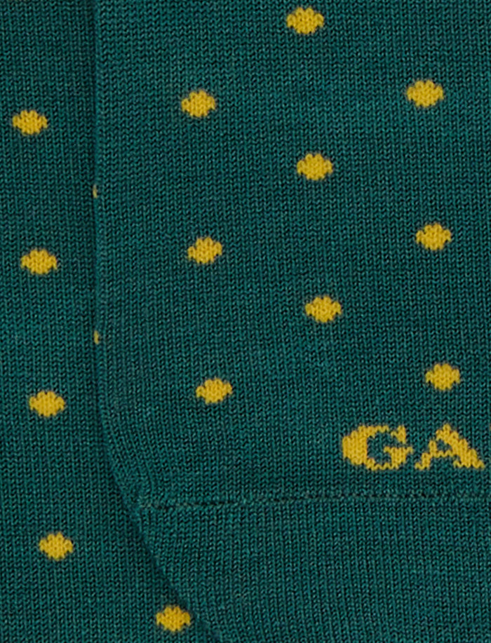 Solette donna cotone fantasia pois verde - Gallo 1927 - Official Online Shop