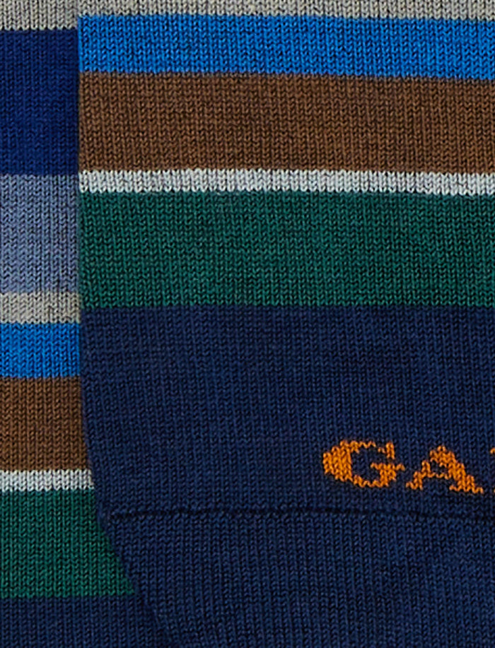 Solette donna cotone righe multicolor blu - Gallo 1927 - Official Online Shop