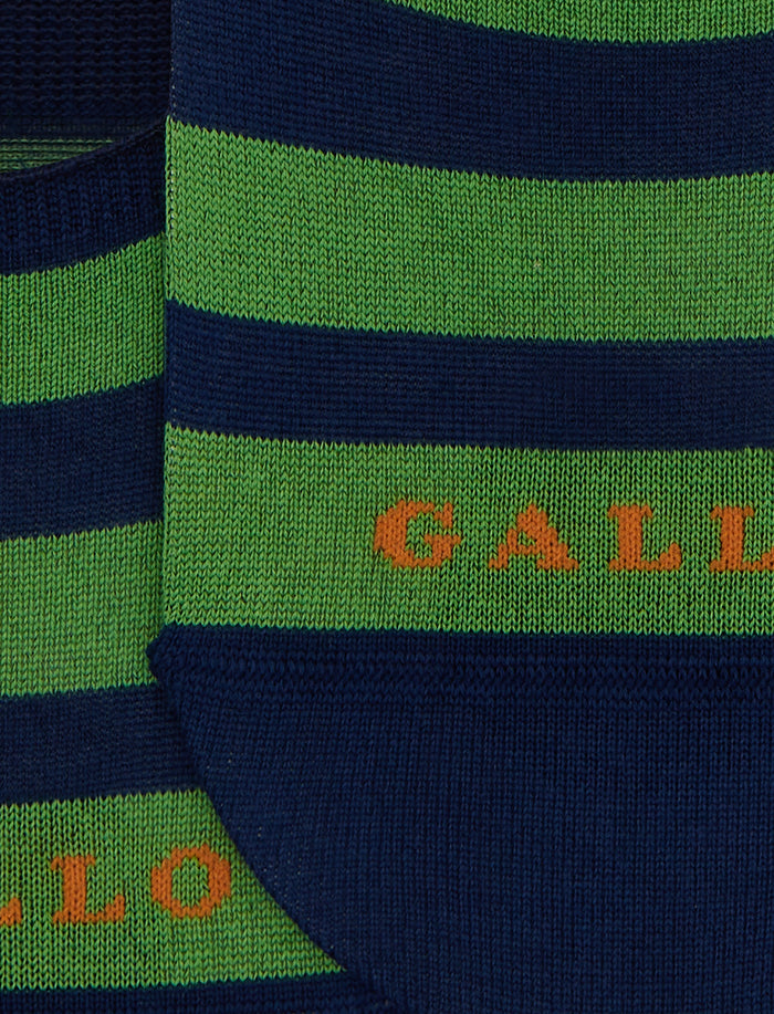 Solette unisex cotone a righe bicolore blu - Gallo 1927 - Official Online Shop