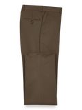 Product Image of Solid Microfiber Flat Front Pants-Cocoa#model_flat front