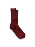 Product Image of Solid Rib Cotton Blend Sock-Wine