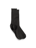 Product Image of Solid Rib With Contrast Cotton Blend Sock-Grey/Tan