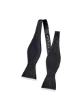 Product Image of Solid Woven Silk Self-tie Bow Tie-Black
