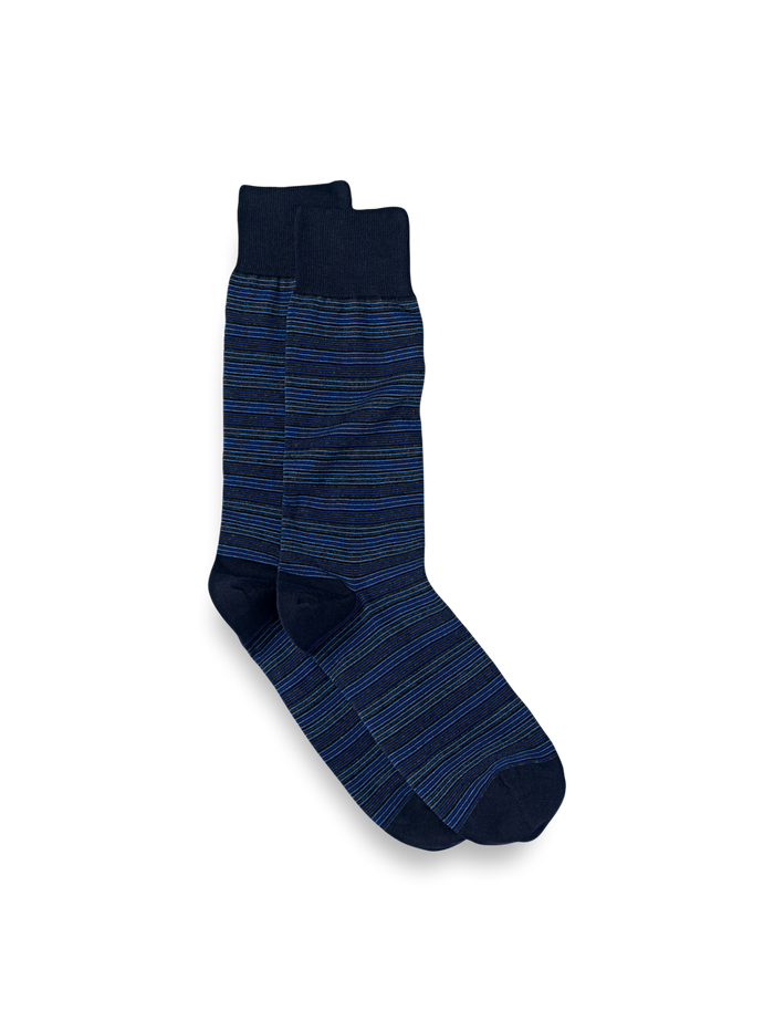 Product Image of Stripe Cotton Blend Sock-Navy Multi