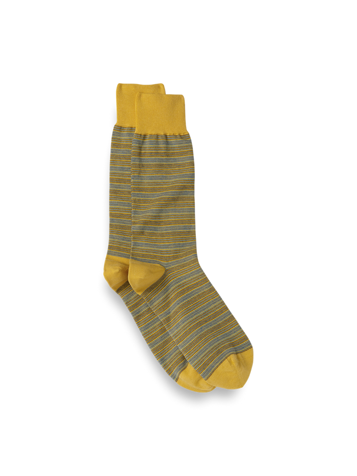 Product Image of Stripe Cotton Blend Socks-Yellow Multi
