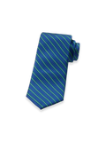 Product Image of Stripe Italian Printed Silk Tie-Blue/Green